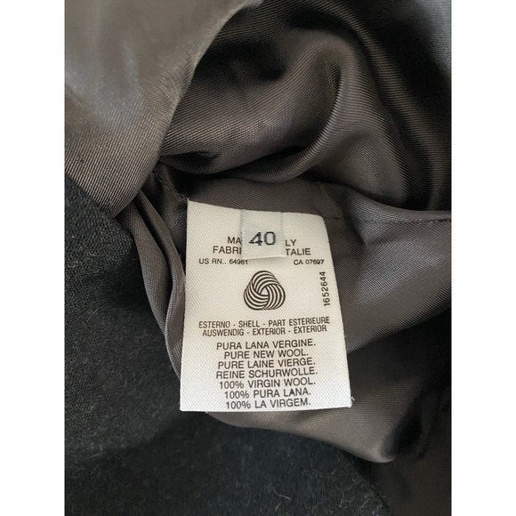 United Colors of Benetton Black 100% Wool Made in Italy Jacket women's 40 (XS) - Picture 6 of 9